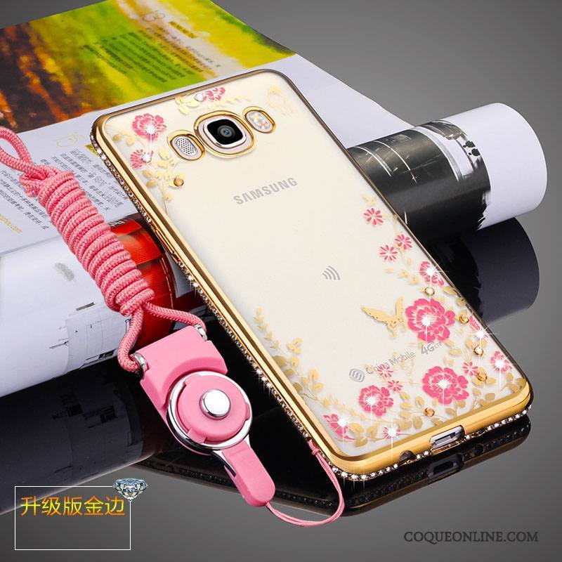 Samsung Galaxy J5 2016 Étoile Étui Protection Silicone Or Ornements Suspendus Coque De Téléphone