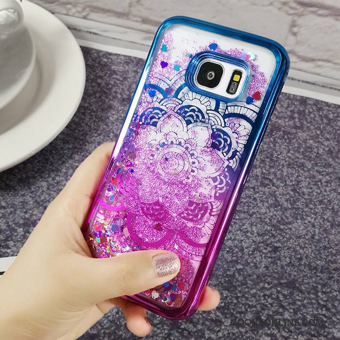 Samsung Galaxy J5 2017 Coque De Téléphone Violet Mode Dégradé Étoile Placage Fluide Doux