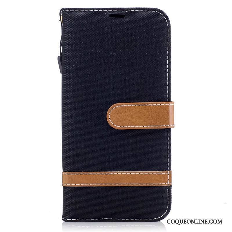 Samsung Galaxy J5 2017 Coque Étoile Étui Téléphone Portable Étui En Cuir Bleu En Denim Portefeuille