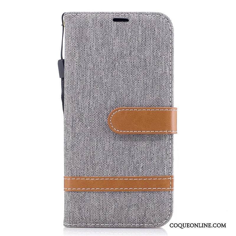 Samsung Galaxy J5 2017 Coque Étoile Étui Téléphone Portable Étui En Cuir Bleu En Denim Portefeuille