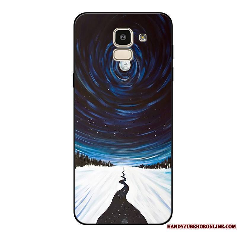 Samsung Galaxy J6 Bleu Dessin Animé Coque Fluide Doux Étoile De Téléphone Incassable