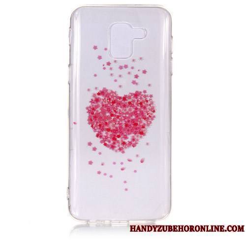 Samsung Galaxy J6 Coque Rose Protection Incassable Étui Étoile Ornements Suspendus Dessin Animé