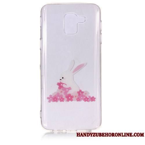 Samsung Galaxy J6 Coque Rose Protection Incassable Étui Étoile Ornements Suspendus Dessin Animé