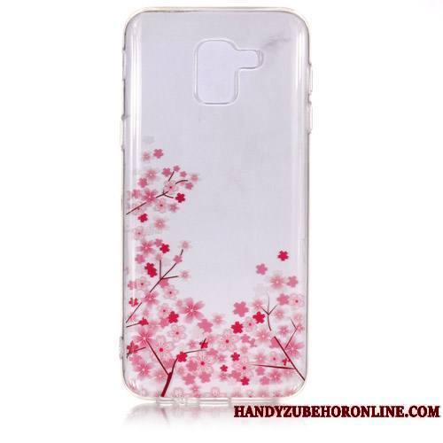 Samsung Galaxy J6 Coque Rose Protection Incassable Étui Étoile Ornements Suspendus Dessin Animé