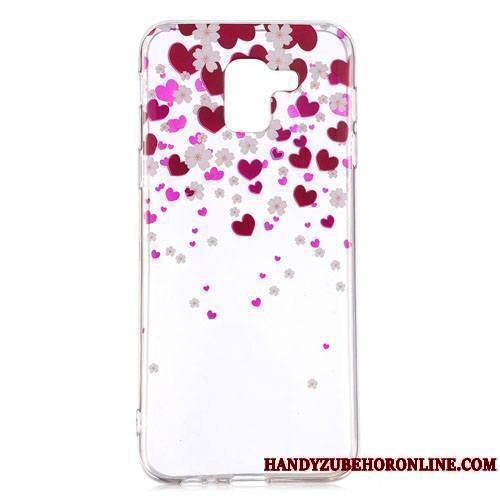 Samsung Galaxy J6 Coque Rose Protection Incassable Étui Étoile Ornements Suspendus Dessin Animé