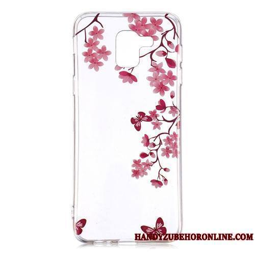 Samsung Galaxy J6 Coque Rose Protection Incassable Étui Étoile Ornements Suspendus Dessin Animé