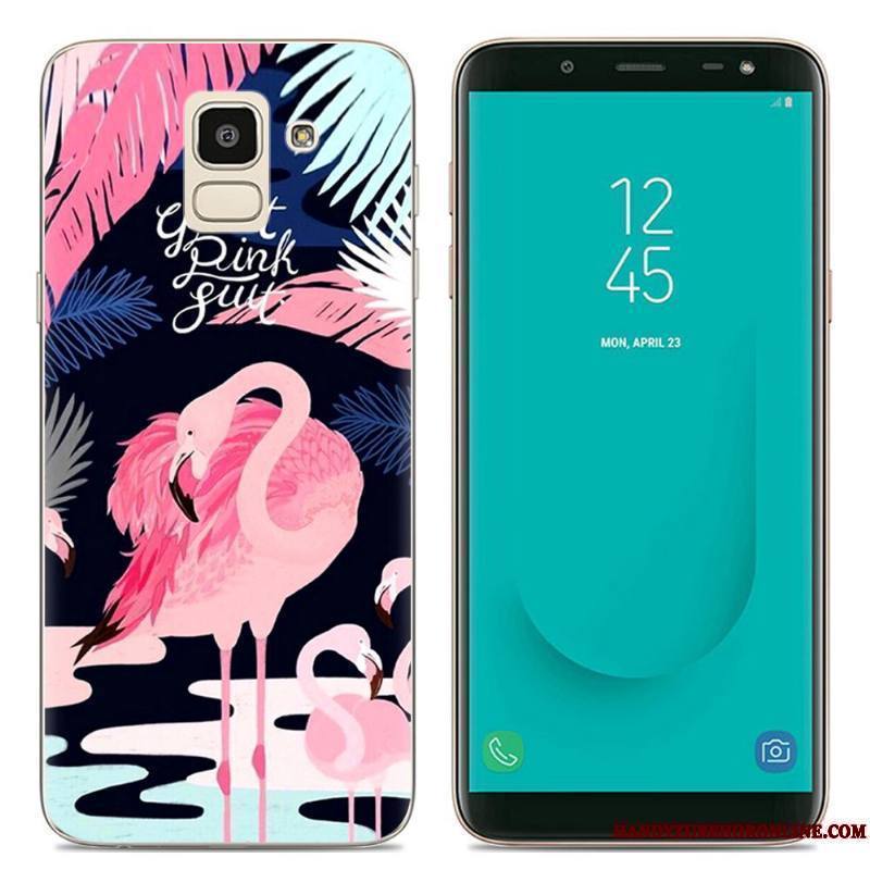 Samsung Galaxy J6 Incassable Téléphone Portable Rose Coque De Téléphone Étoile Peinture Étui