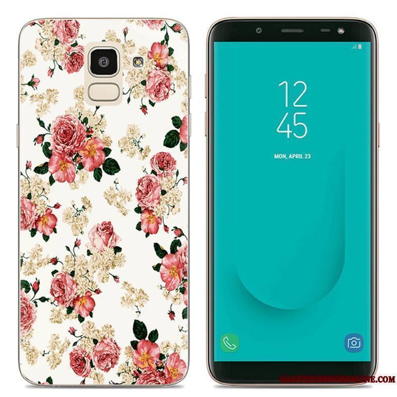 Samsung Galaxy J6 Incassable Téléphone Portable Rose Coque De Téléphone Étoile Peinture Étui