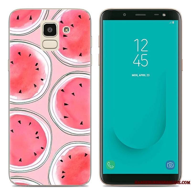 Samsung Galaxy J6 Incassable Téléphone Portable Rose Coque De Téléphone Étoile Peinture Étui