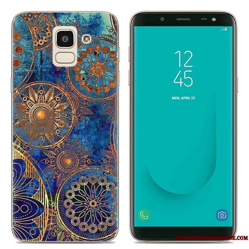 Samsung Galaxy J6 Incassable Téléphone Portable Rose Coque De Téléphone Étoile Peinture Étui