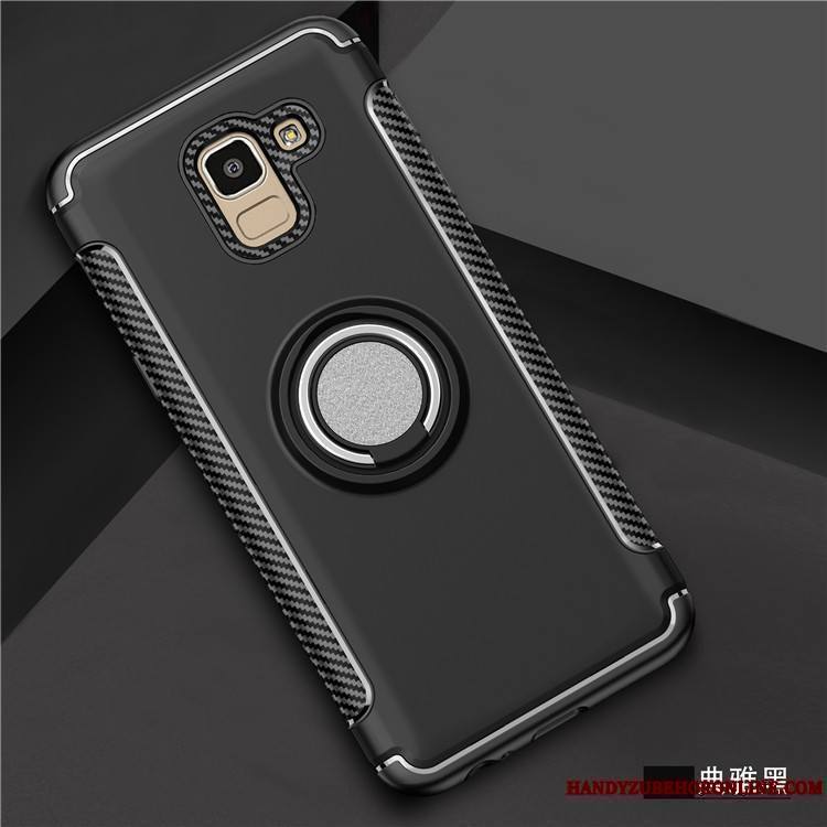 Samsung Galaxy J6 Protection Étui Étoile Coque Argent Téléphone Portable Anneau