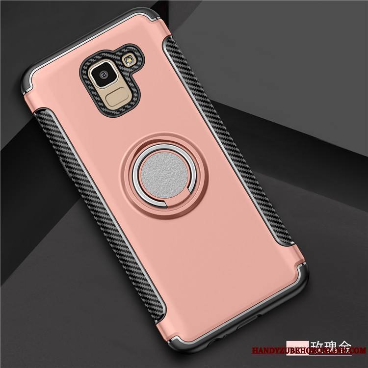 Samsung Galaxy J6 Protection Étui Étoile Coque Argent Téléphone Portable Anneau