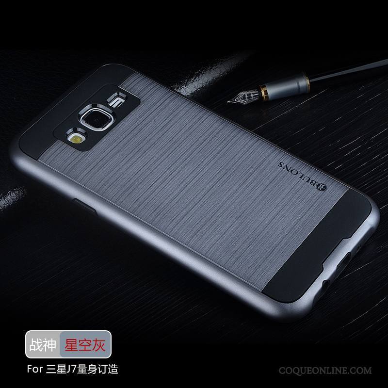 Samsung Galaxy J7 2015 Coque De Téléphone Étoile Protection Incassable Téléphone Portable Nouveau Rouge