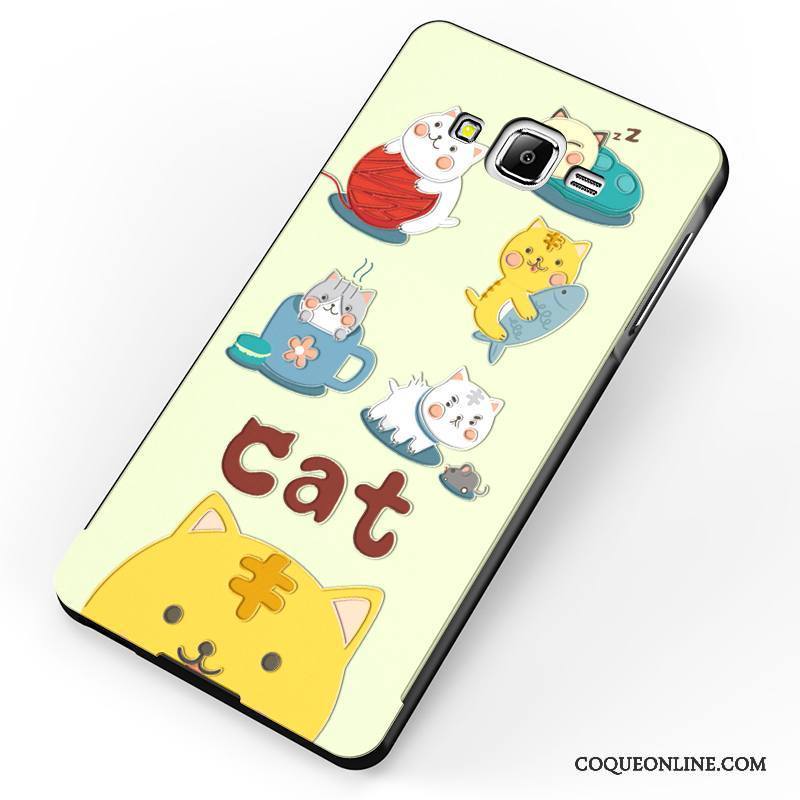 Samsung Galaxy J7 2015 Coque Métal Étoile Dessin Animé Luxe Bleu Étui Délavé En Daim