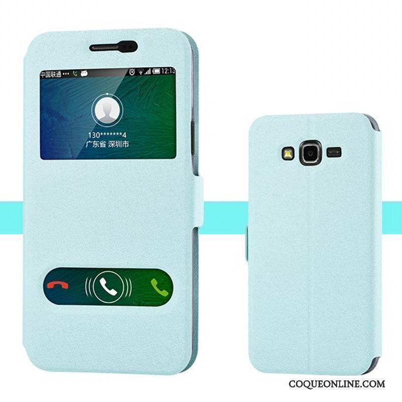 Samsung Galaxy J7 2015 Coque Silicone Étoile Fluide Doux Téléphone Portable Tendance Bleu Étui