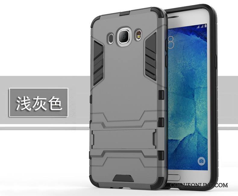 Samsung Galaxy J7 2015 Coque Étoile Étui Tendance Gris Tout Compris Incassable Silicone