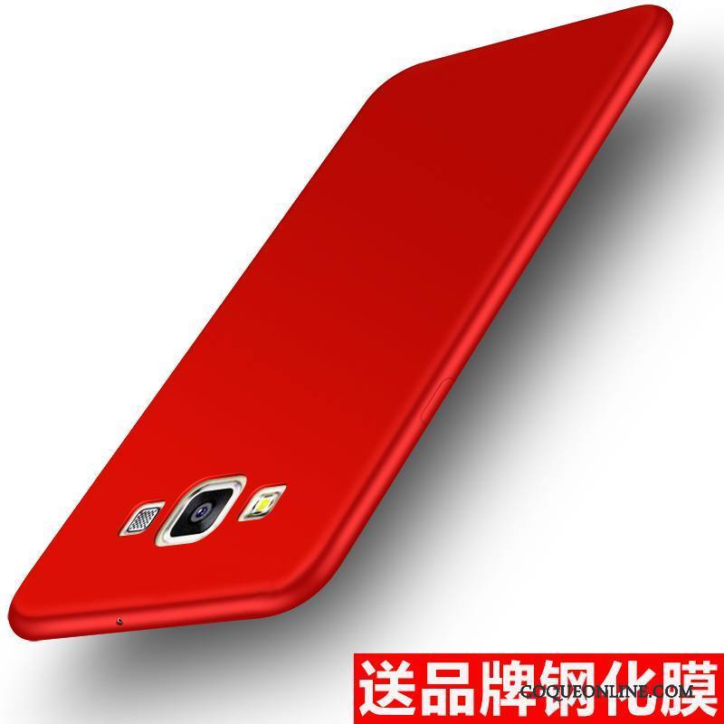 Samsung Galaxy J7 2015 Coque Étui Tendance Silicone Protection Rouge Étoile Incassable