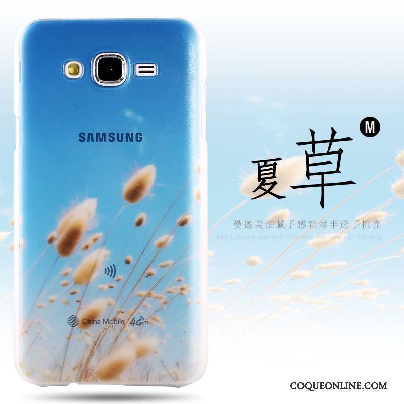 Samsung Galaxy J7 2015 Protection Étui Très Mince Difficile Tendance Bleu Coque