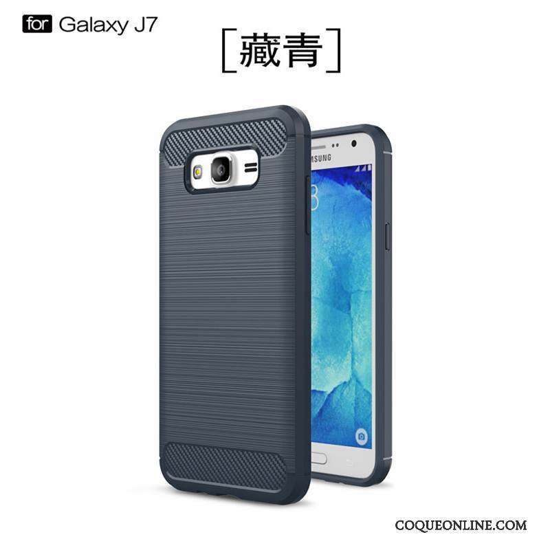 Samsung Galaxy J7 2015 Silicone Vert Étui Fluide Doux Coque De Téléphone Protection Étoile