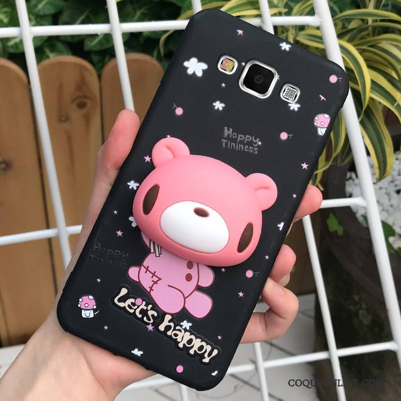 Samsung Galaxy J7 2015 Téléphone Portable Rose Étoile Coque De Téléphone Étui Cou Suspendu Silicone
