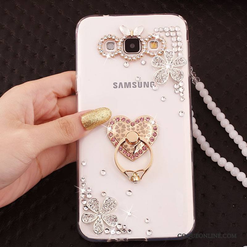Samsung Galaxy J7 2015 Étui Ornements Suspendus Légère Coque Protection Silicone Téléphone Portable