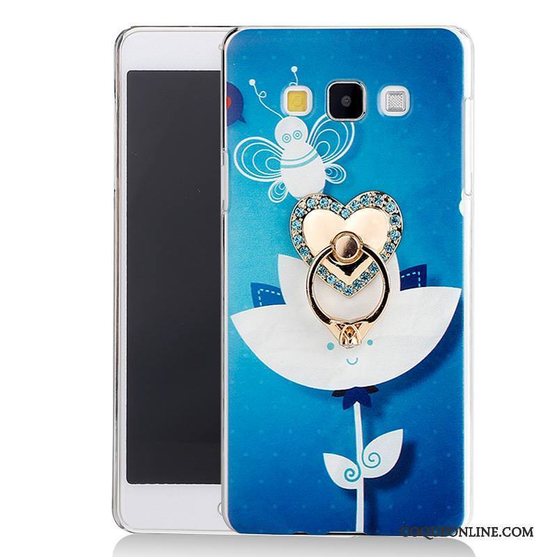 Samsung Galaxy J7 2015 Étui Support Étoile Coque De Téléphone Rose Gaufrage Téléphone Portable