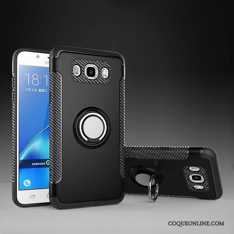 Samsung Galaxy J7 2016 Coque Argent Étoile Support À Bord Incassable Étui En Cuir Magnétisme