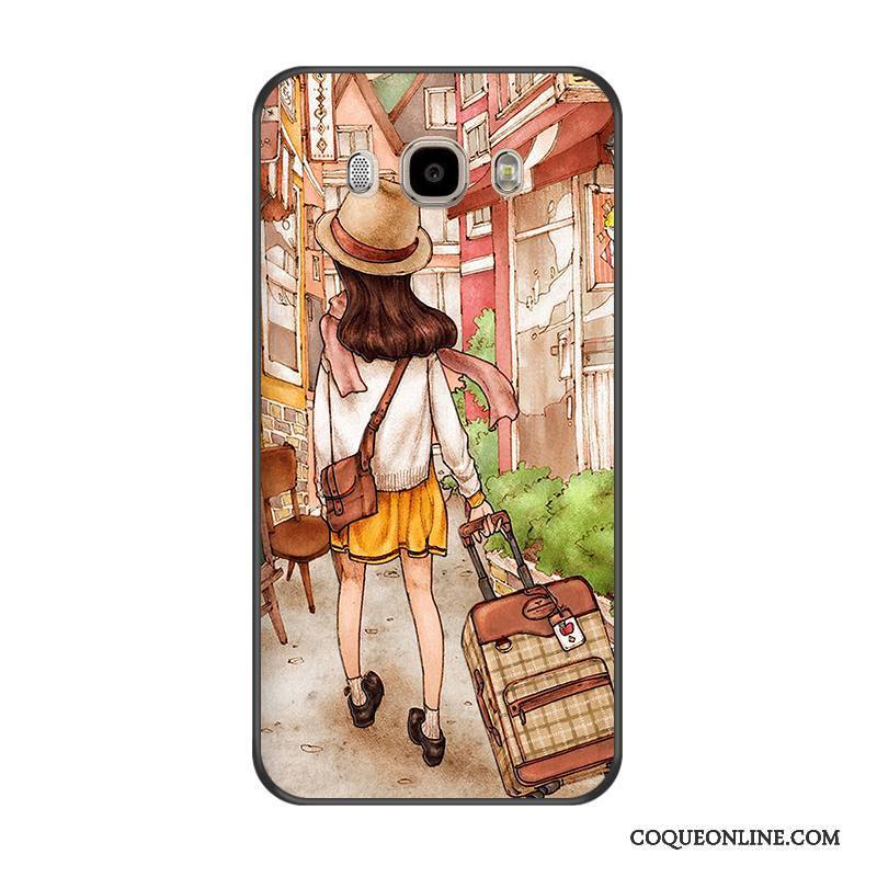 Samsung Galaxy J7 2016 Coque Dessin Animé Fluide Doux Étoile Silicone Gaufrage Protection Étui