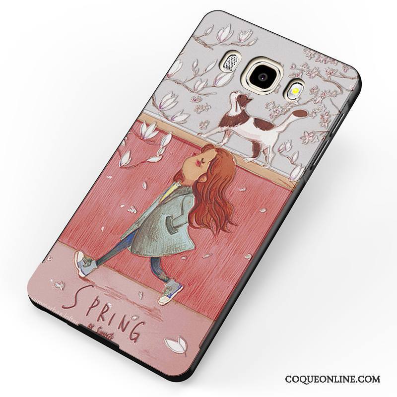 Samsung Galaxy J7 2016 Coque Légère Étoile Dessin Animé Gaufrage Téléphone Portable Métal Jaune