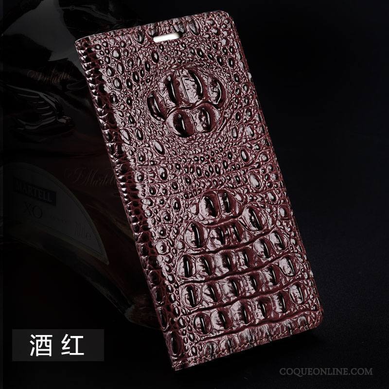 Samsung Galaxy J7 2016 Coque Marron Paon Étoile Étui Téléphone Portable Cuir Véritable Housse