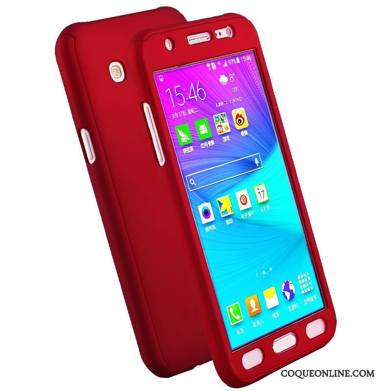 Samsung Galaxy J7 2016 Incassable Coque De Téléphone Difficile Rouge Étoile Étui Simple
