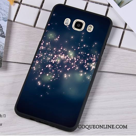 Samsung Galaxy J7 2016 Protection Nouveau Étoile Coque Noir Fluide Doux De Téléphone