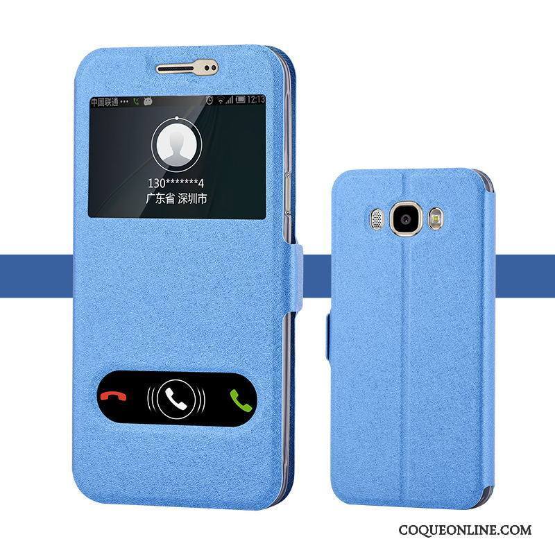 Samsung Galaxy J7 2016 Protection Étoile Étui Tendance Coque De Téléphone Bleu Étui En Cuir