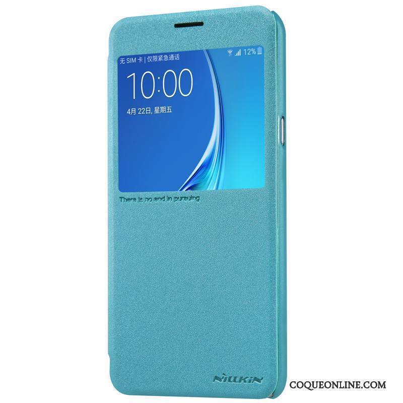 Samsung Galaxy J7 2016 Étoile Or Étui Étui En Cuir Rouge Coque De Téléphone Téléphone Portable