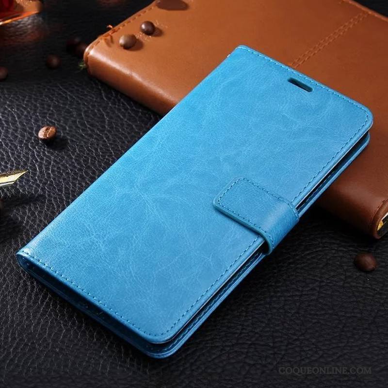 Samsung Galaxy J7 2016 Étui En Cuir Étoile Coque De Téléphone Protection Similicuir Housse Bleu