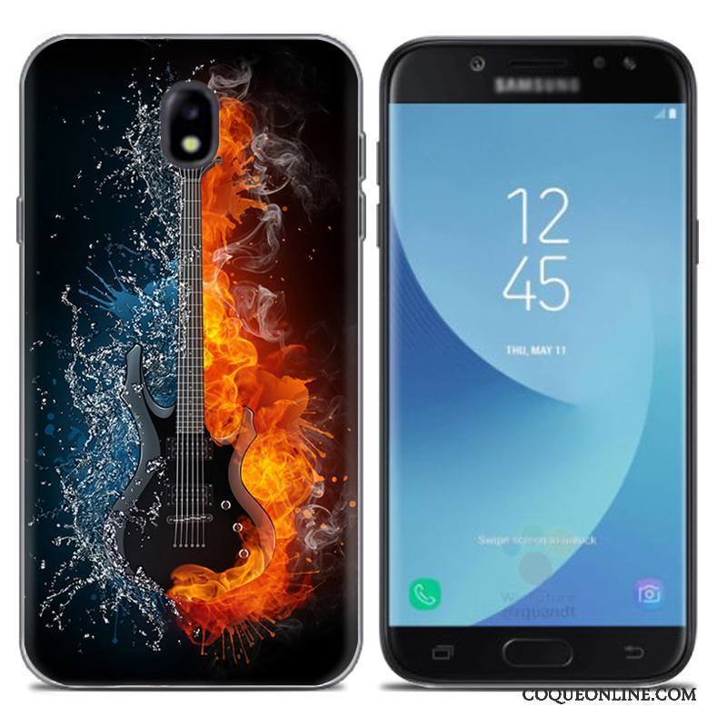 Samsung Galaxy J7 2017 Créatif Coque De Téléphone Or Silicone Fluide Doux Peinture Étoile
