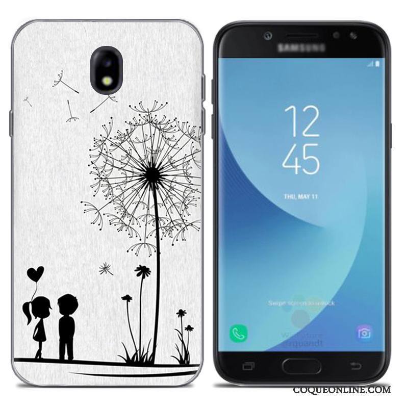 Samsung Galaxy J7 2017 Créatif Coque De Téléphone Or Silicone Fluide Doux Peinture Étoile