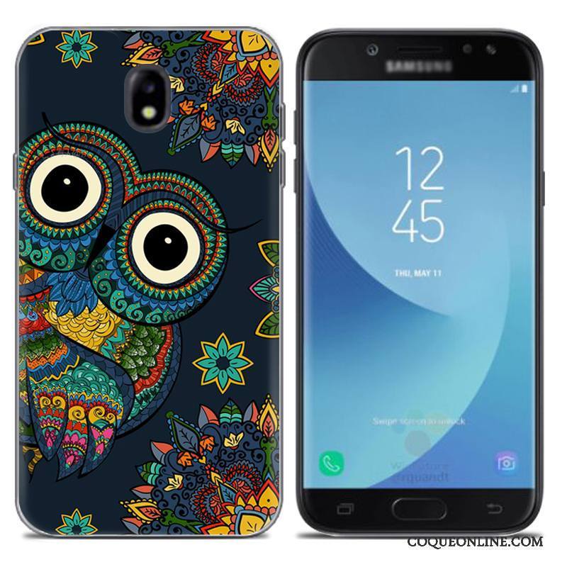 Samsung Galaxy J7 2017 Créatif Coque De Téléphone Or Silicone Fluide Doux Peinture Étoile