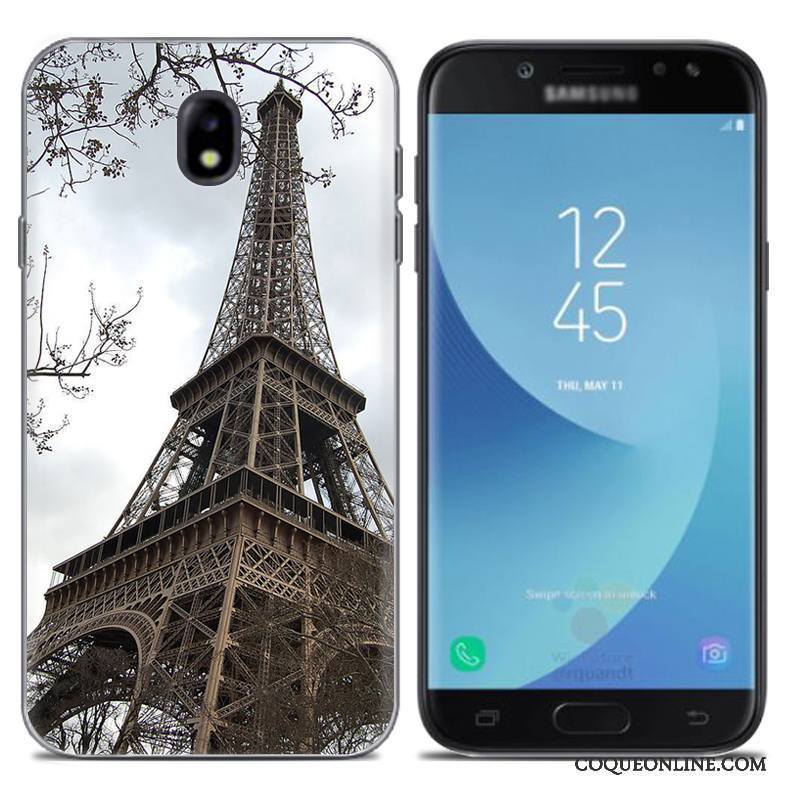 Samsung Galaxy J7 2017 Créatif Coque De Téléphone Or Silicone Fluide Doux Peinture Étoile