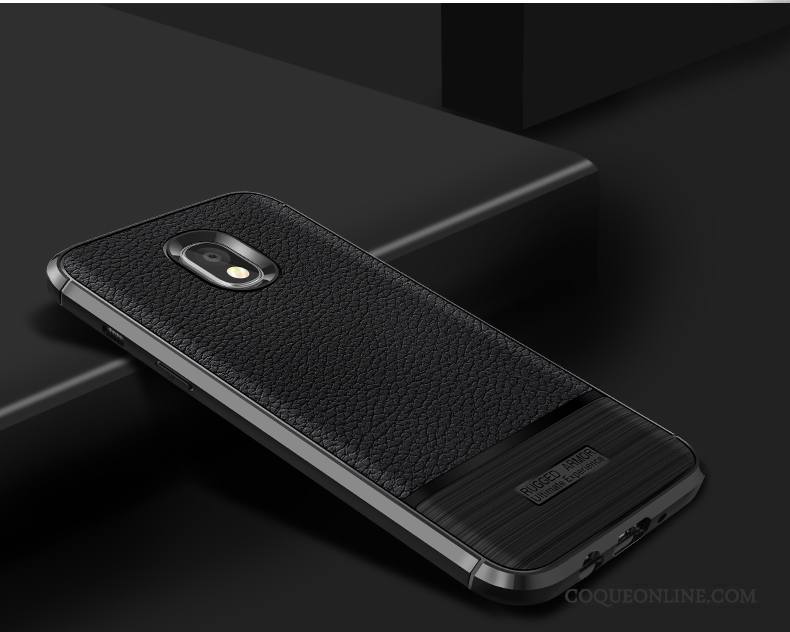 Samsung Galaxy J7 2017 Incassable Silicone Tout Compris Noir Coque De Téléphone Peau Douce Modèle Fleurie