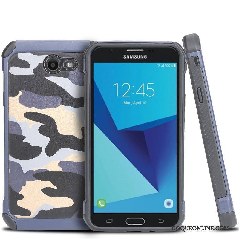 Samsung Galaxy J7 2017 Personnalité Fluide Doux Coque De Téléphone Vert Silicone Camouflage Étoile