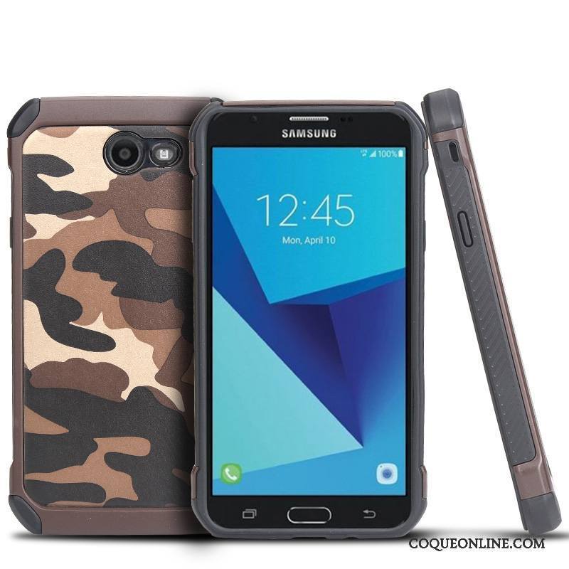 Samsung Galaxy J7 2017 Personnalité Fluide Doux Coque De Téléphone Vert Silicone Camouflage Étoile