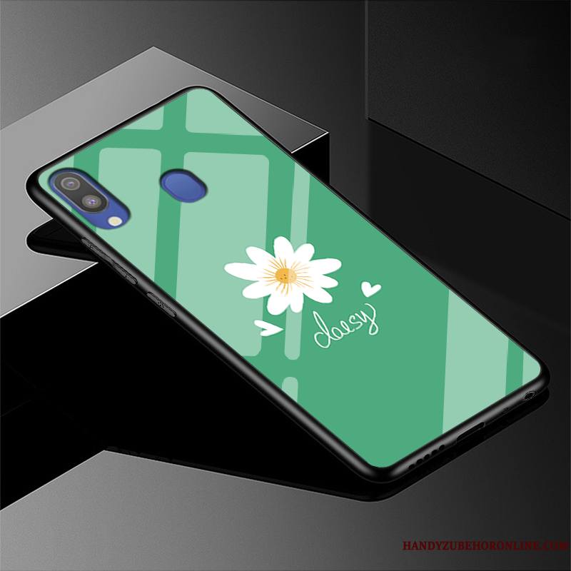 Samsung Galaxy M20 Coque De Téléphone Simple Frais Mode Vert Verre Personnalisé