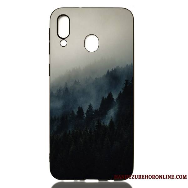 Samsung Galaxy M20 Coque Étui Dessin Animé Noir Étoile Personnalité Ornements Suspendus Tendance