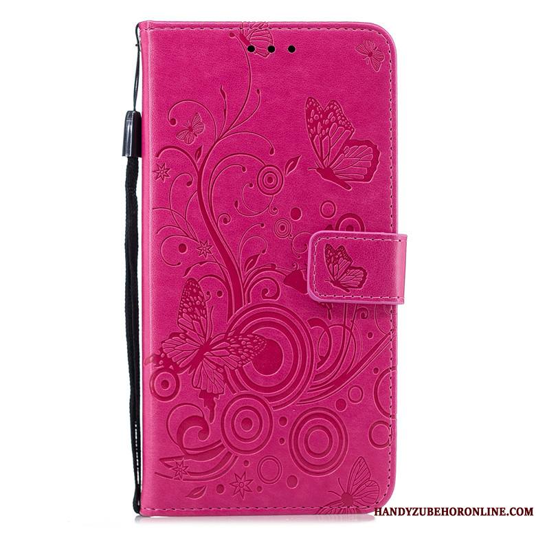 Samsung Galaxy M20 Incassable Coque De Téléphone Papillon Or Silicone Étoile Étui En Cuir