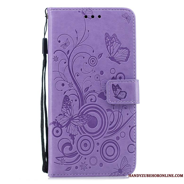 Samsung Galaxy M20 Incassable Coque De Téléphone Papillon Or Silicone Étoile Étui En Cuir