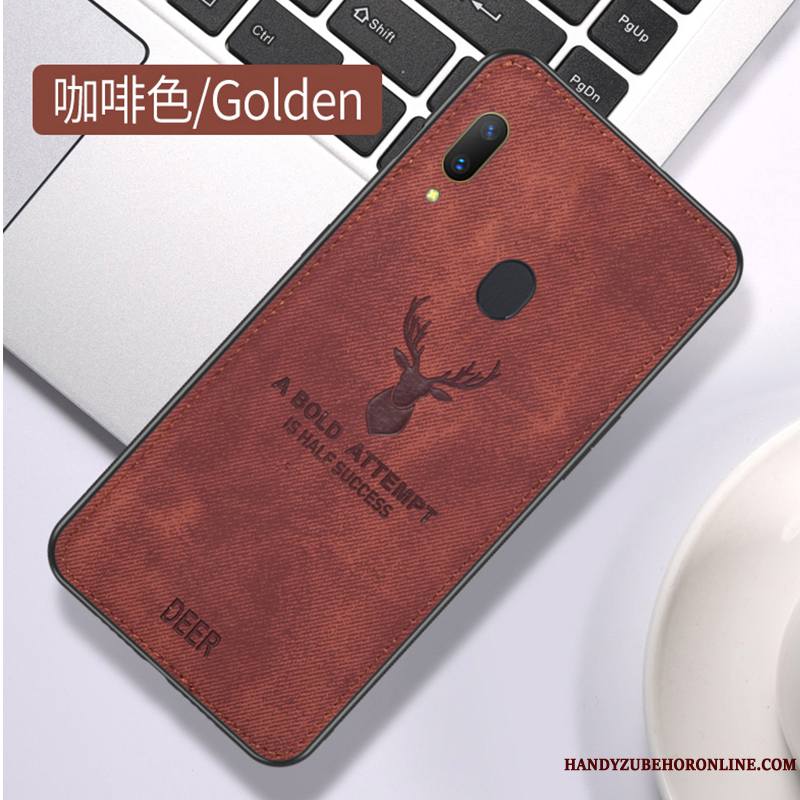 Samsung Galaxy M20 Incassable Modèle Fleurie Coque De Téléphone Bleu Cerf Tout Compris Net Rouge