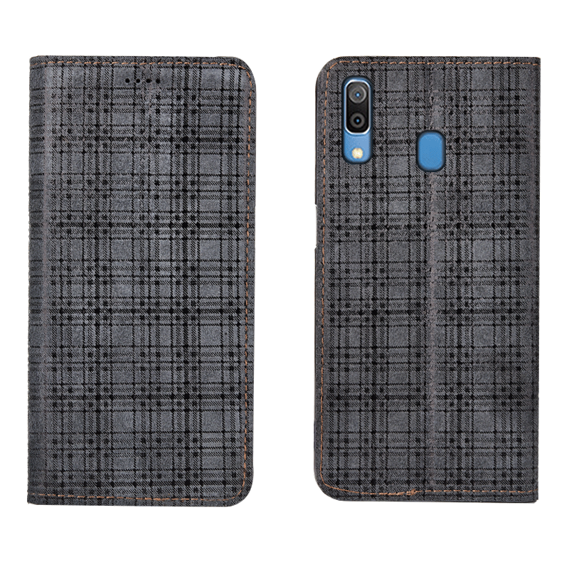 Samsung Galaxy M20 Plaid Tout Compris Velours Étoile Étui Coque De Téléphone Protection