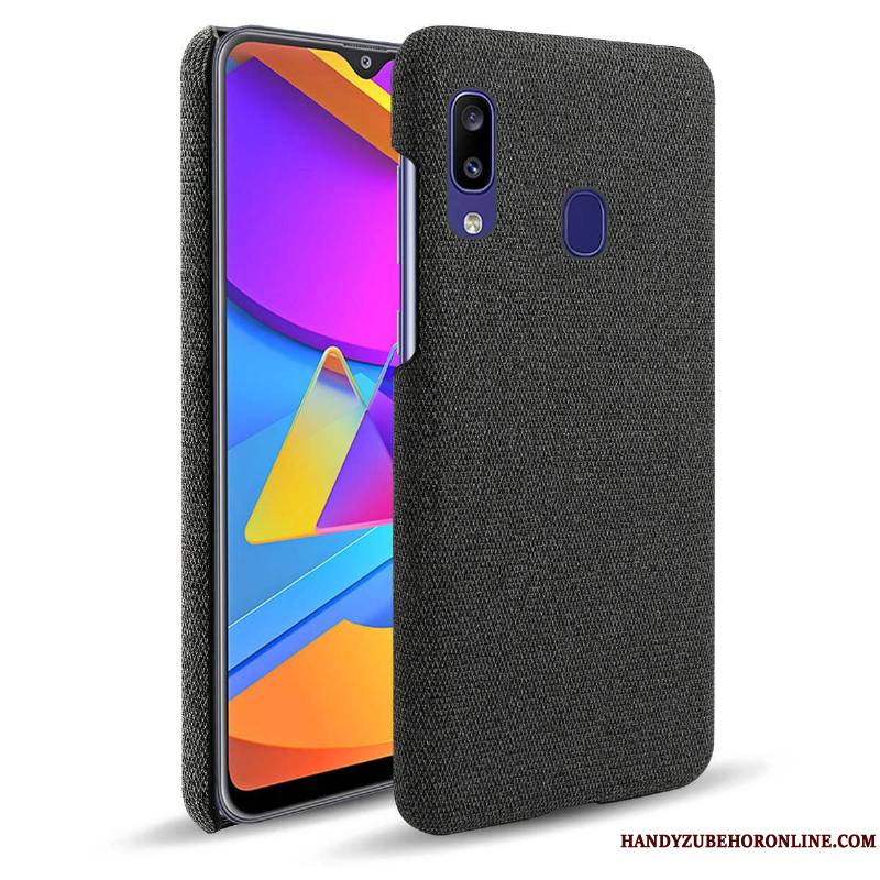 Samsung Galaxy M20 Protection Modèle Fleurie Étoile Étui Coque De Téléphone Tissu Rouge