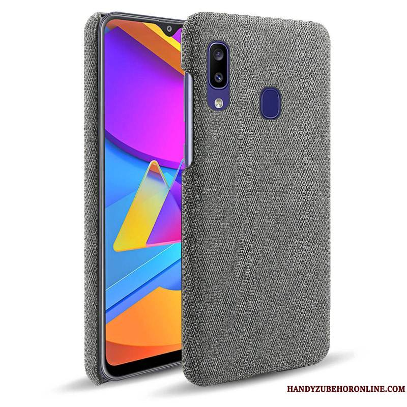 Samsung Galaxy M20 Protection Modèle Fleurie Étoile Étui Coque De Téléphone Tissu Rouge